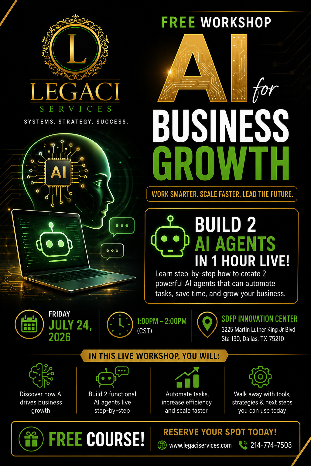 AI for Business Growth flyer